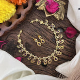 Vriksham Premium Maanga AD Stone Choker Short Neckpiece-Red Green-G15907